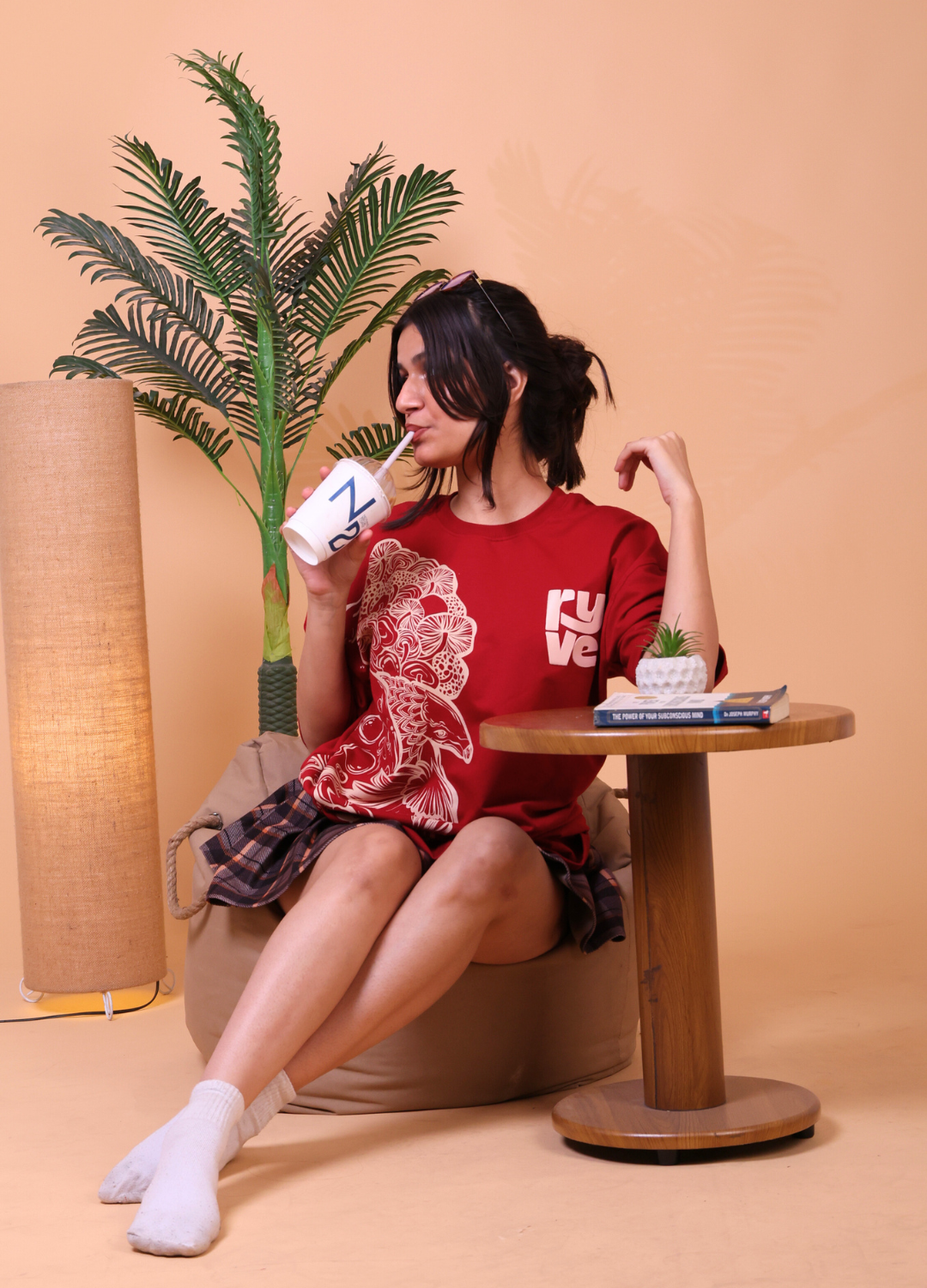 AFTERDARK — MAROON TEE