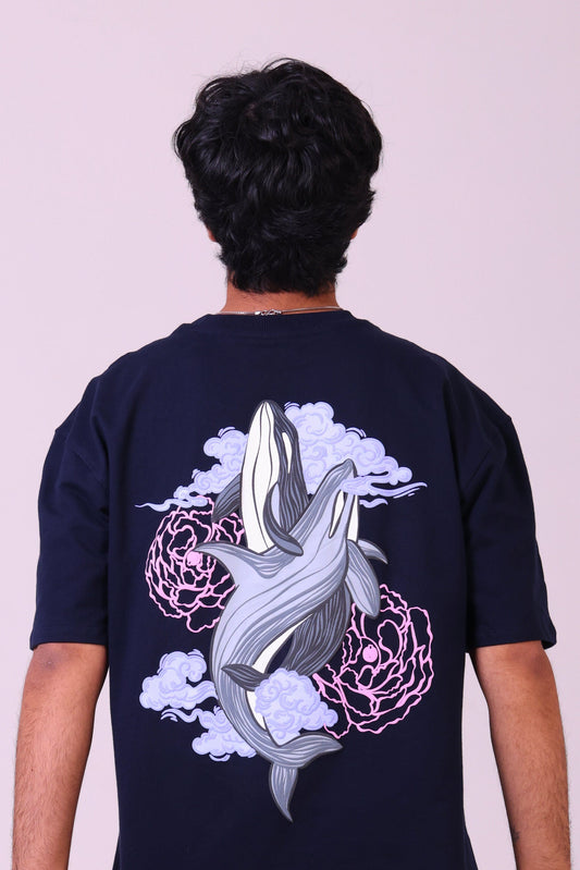 STILL WATERS — NAVY TEE