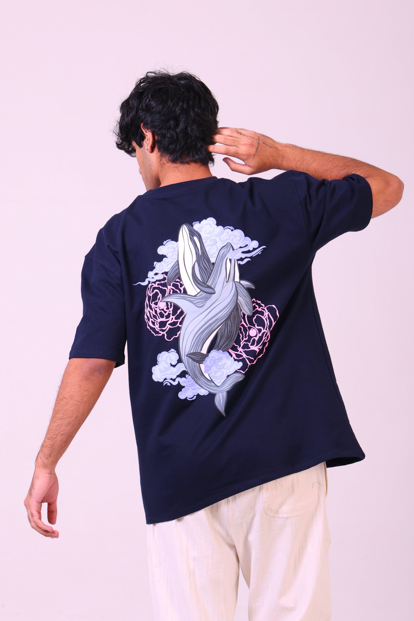 STILL WATERS — NAVY TEE