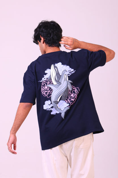 STILL WATERS — NAVY TEE