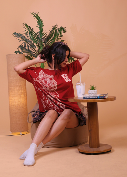 AFTERDARK — MAROON TEE