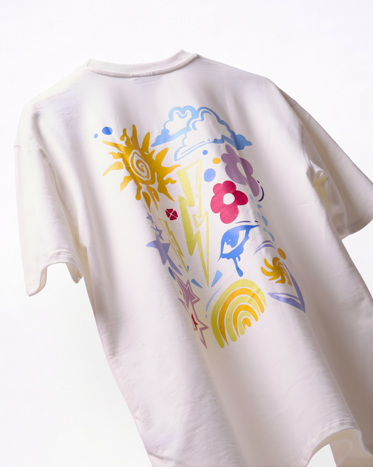 CHROMATIC NOISE — OFF WHITE TEE